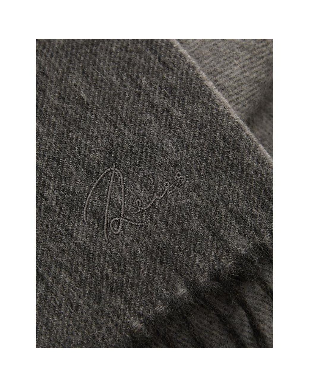 Reiss Black Picton Wool And Cashmere Scarf for men