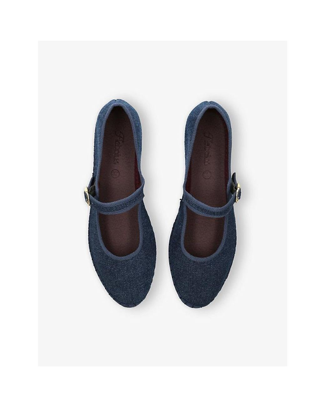 Flabelus Blue Rostova Cotton Ballet Flats