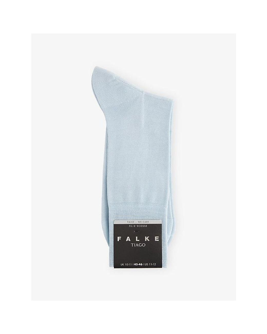 Falke Blue Tiago Stretch Cotton-Blend Socks for men