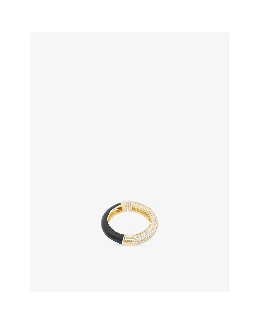 The Kooples Metallic Rhinestone-Embellished Brass Ear Cuff