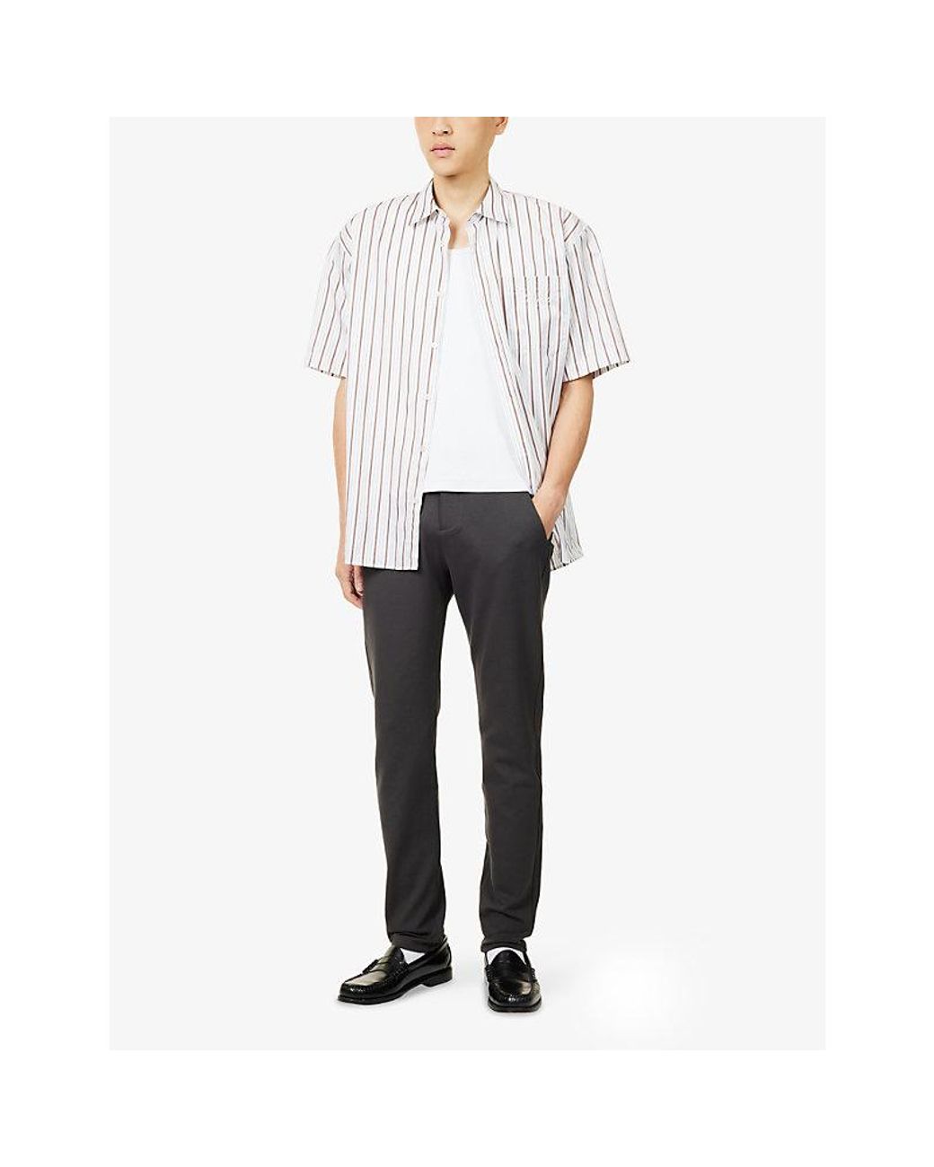 PAIGE Blue Transcend Knit Stafford Tapered Trousers for men