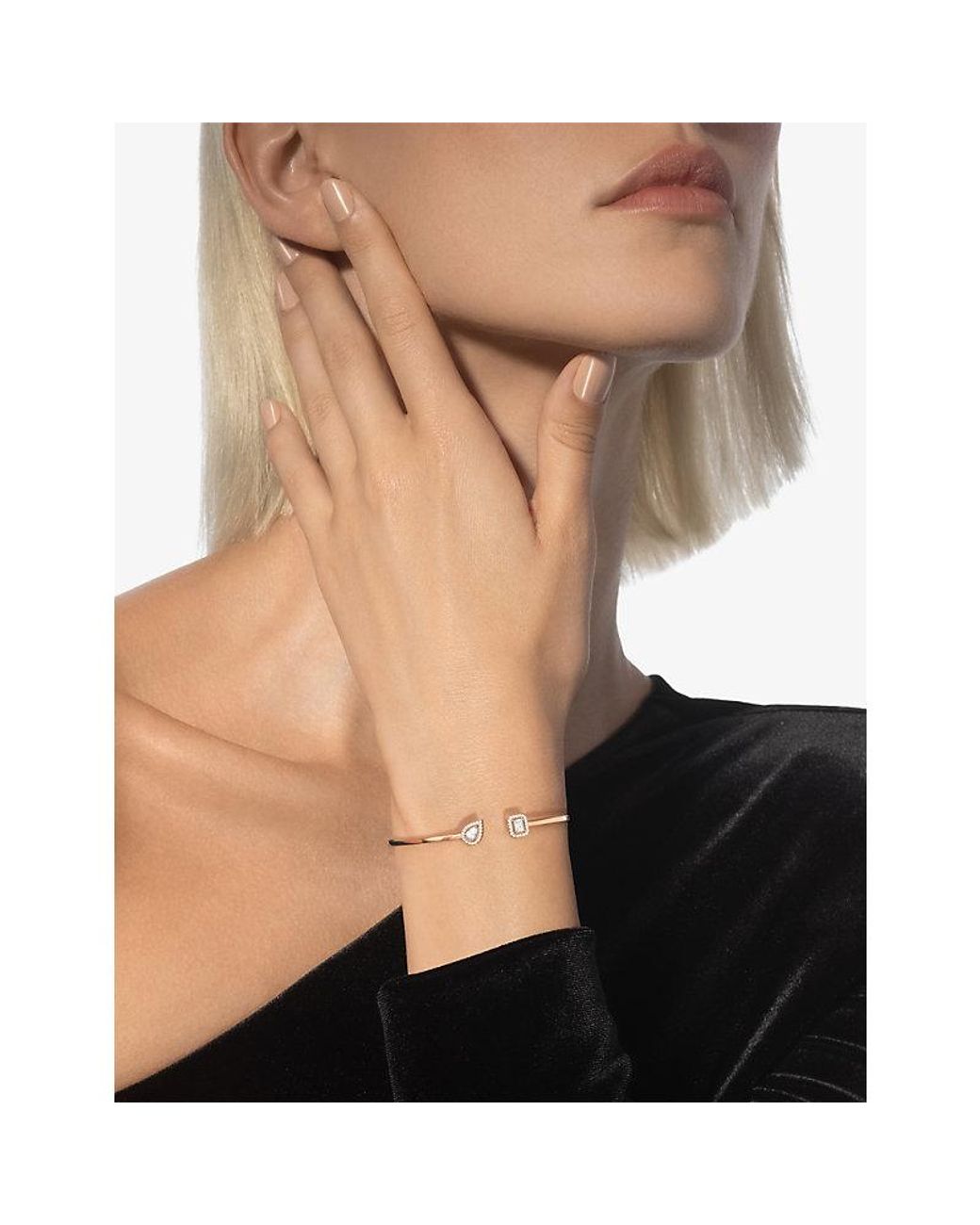 Messika White My Twin 18Ct And 0.35Ct Diamond Flexi Bangle