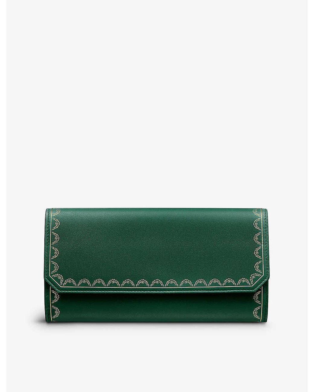 Cartier Guirlande De Leather Wallet in Green | Lyst