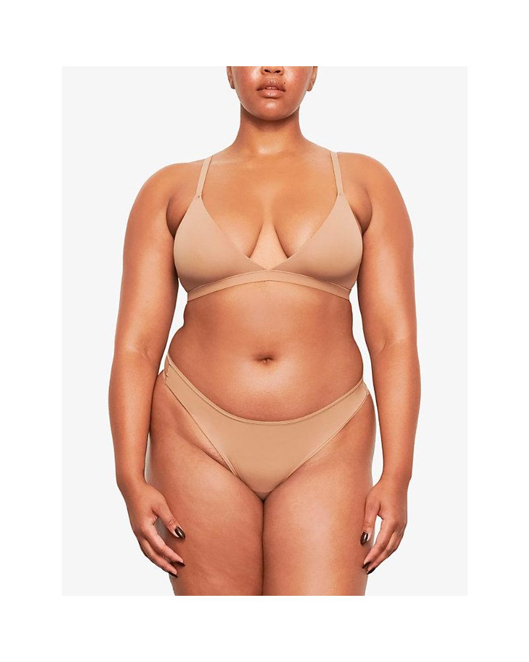 Skims White Fits Everybody Triangle Bralette
