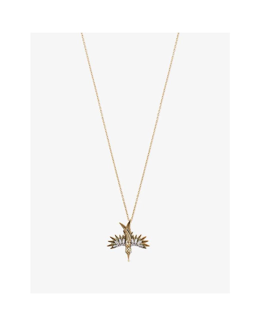 Kismet by Milka White Phoenix Mini 0.14Ct Diamond Pendant Necklace