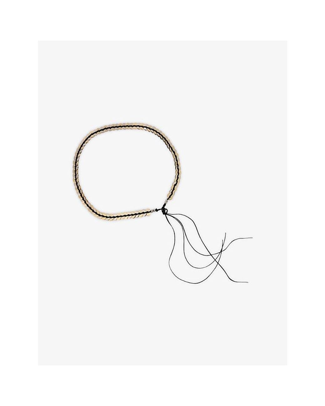 Sandro Metallic Disc-Embellished Leather Belt