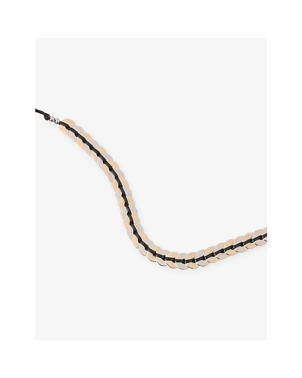 Sandro Metallic Disc-Embellished Leather Belt
