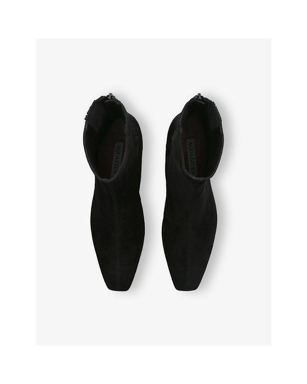 Aquazzura Black Saint Honore 35 Suede Combat Boots