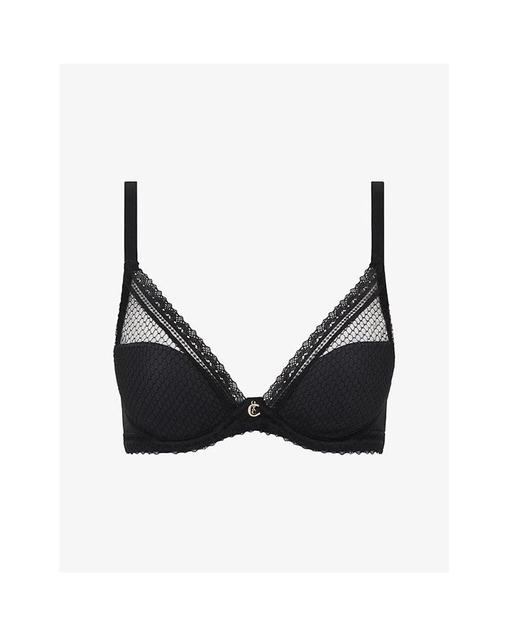 Chantelle Blue Romance Lace-Overlay Bra