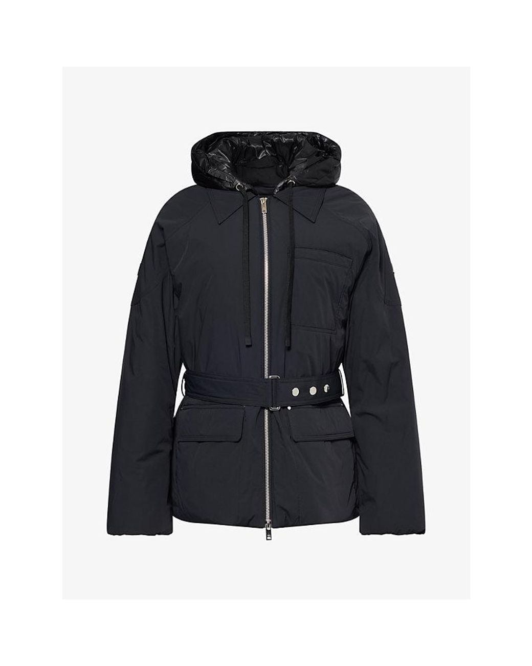 Moose Knuckles Blue Tegan Belted 3Q Down Parka Jacket