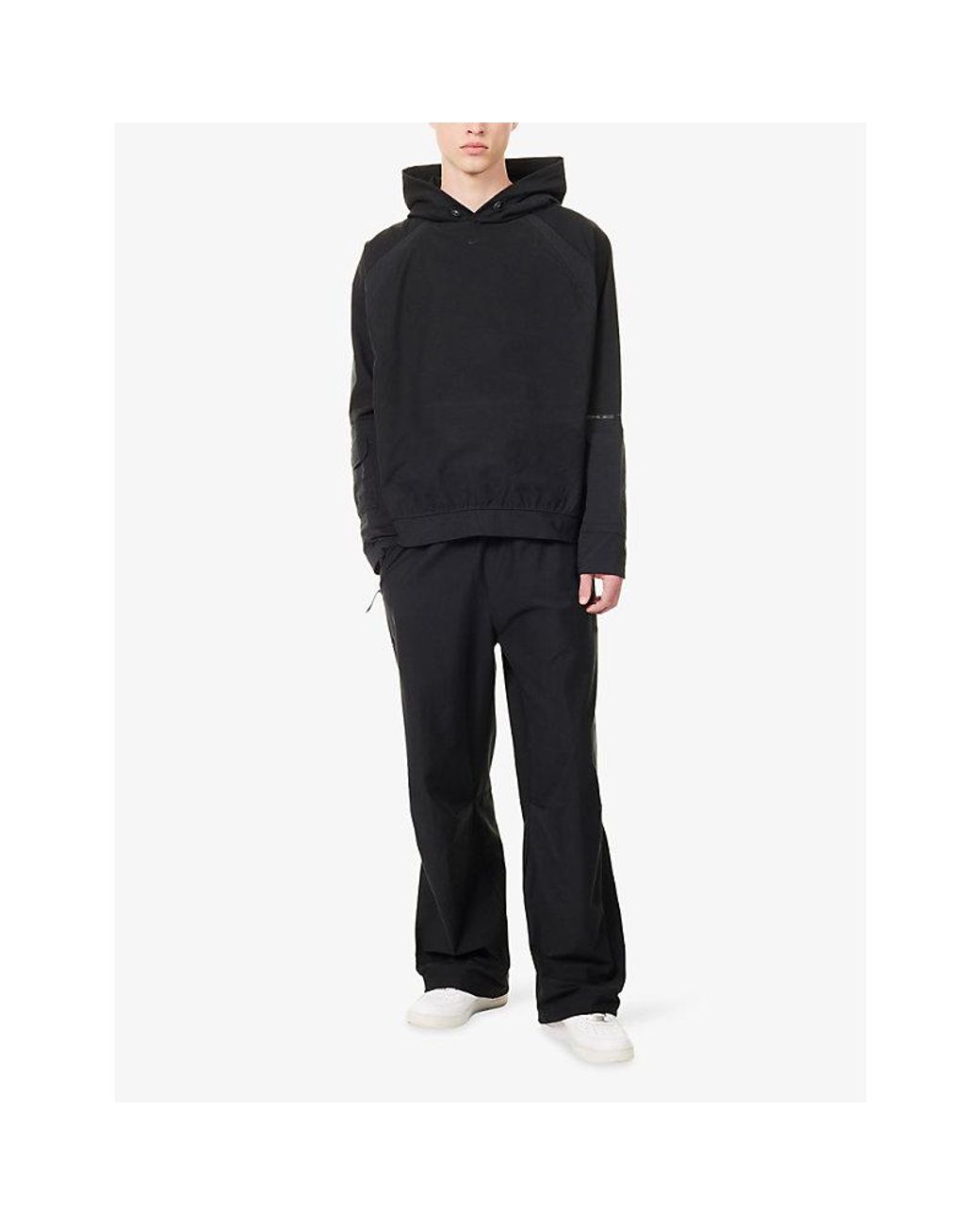Nike Black Tech Utility Woven Hoodie for men