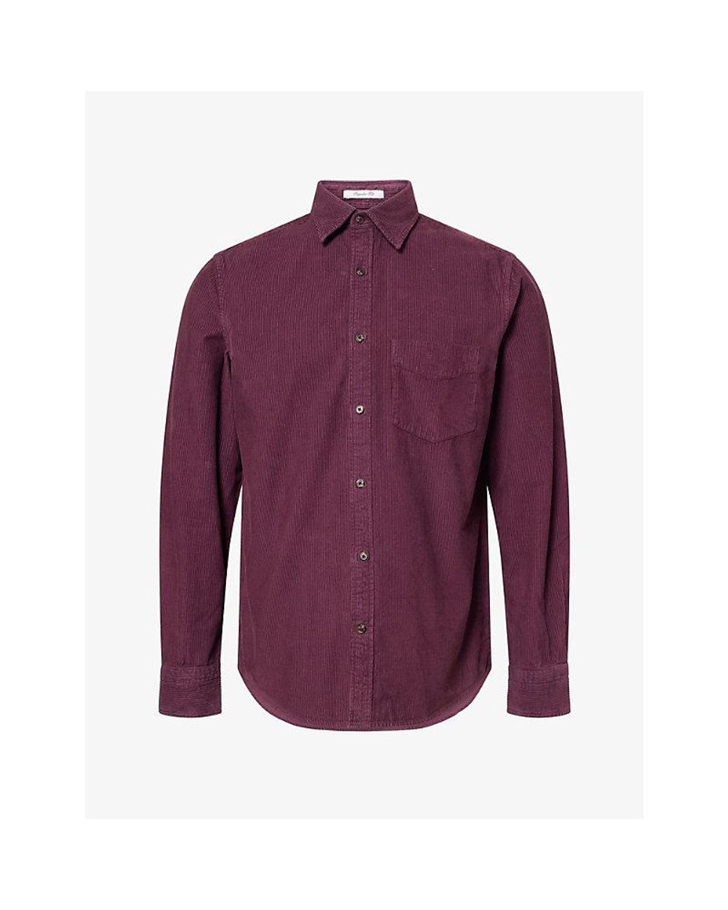 Gant Purple Garment-Dyed Regular Corduroy Shirt for men