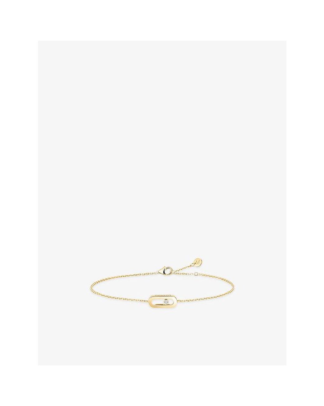 Messika White Move Uno Mini 18Ct And 0.03Ct Diamond Children's Bracelet