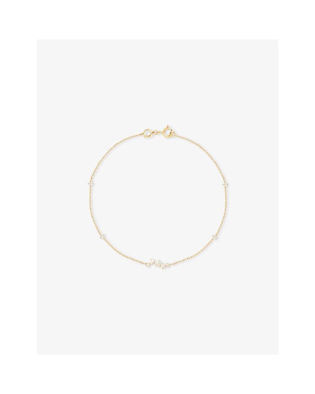 Astrid & Miyu White Cluster 14Ct And Lab-Grown Diamond Bracelet