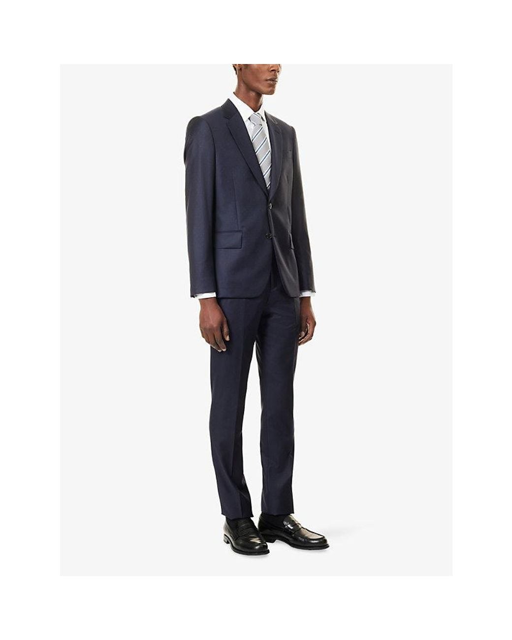 Paul Smith Blue Pin Drop Single-Breasted Wool Blazer for men