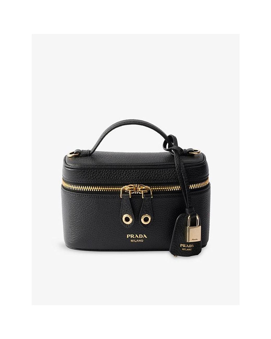 Prada Black Mini Leather Vanity Bag