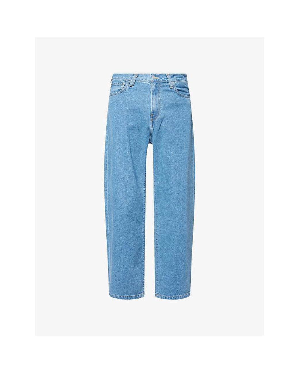 Carhartt Blue Landon Wide-Leg Relaxed-Fit Denim Jeans for men