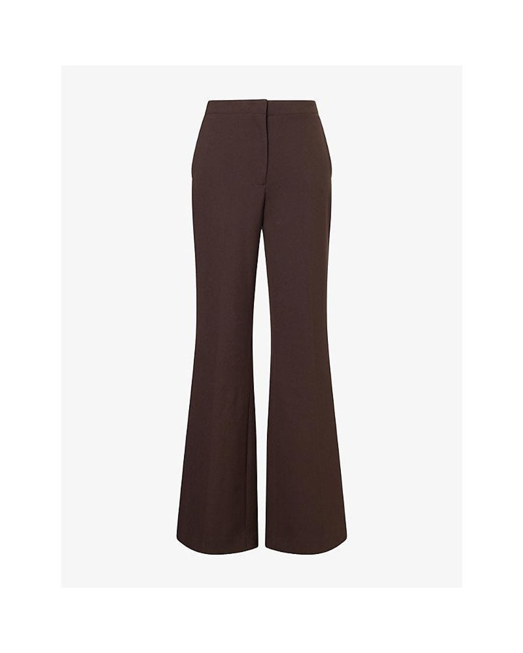 Jonathan Simkhai Brown Kenna Wide-Leg Stretch-Woven Trousers