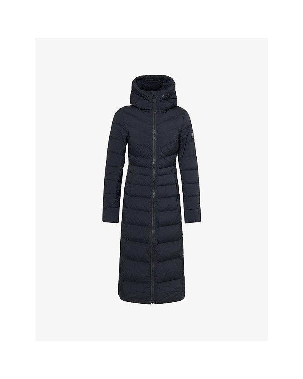 Canada Goose Blue Clair Long Nylon-Down Coat