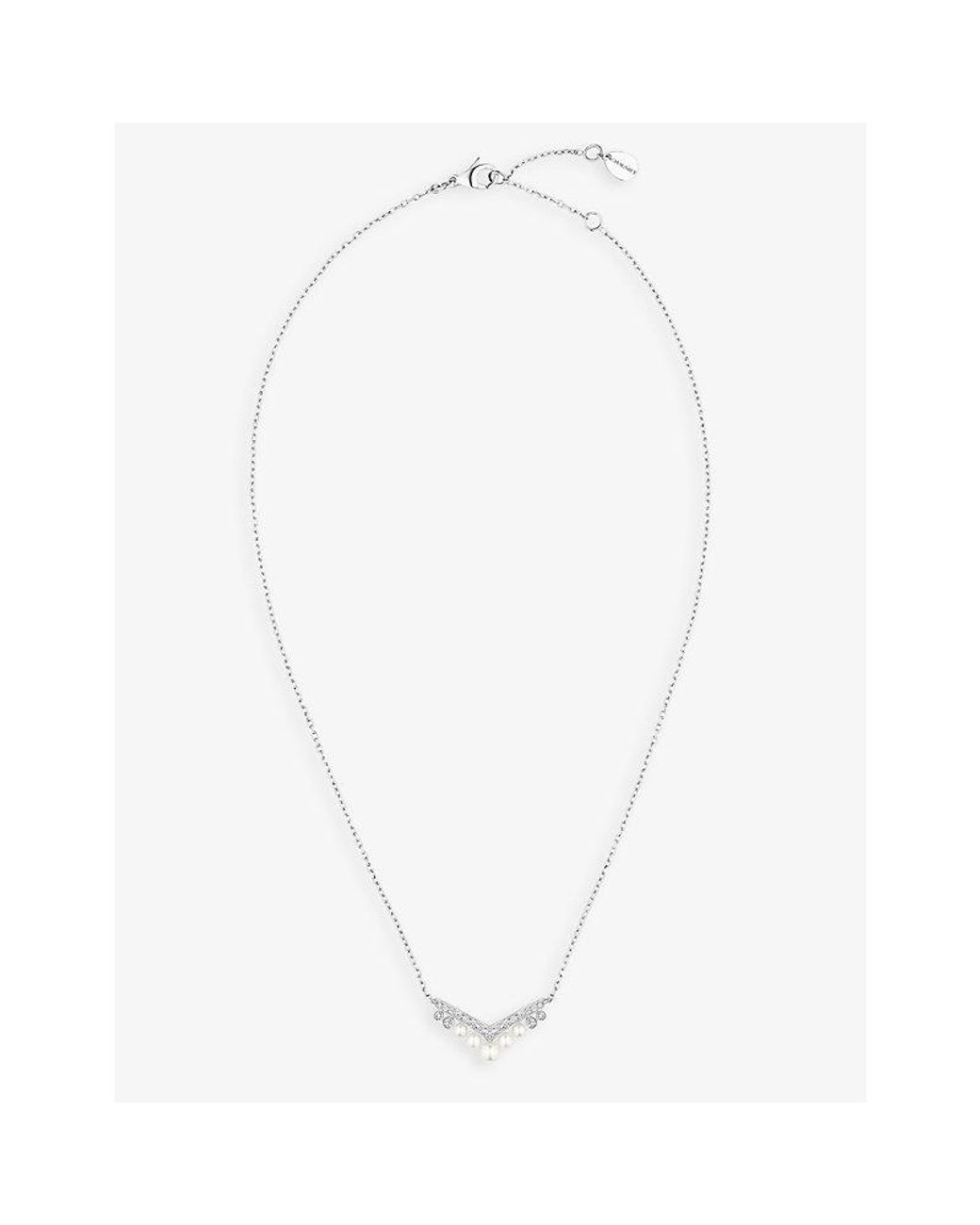 Chaumet White Joséphine Aigrette 18Ct- 0.23Ct Brilliant-Cut Diamond And 1.35Ct Akoya Pearl Pendant Necklace