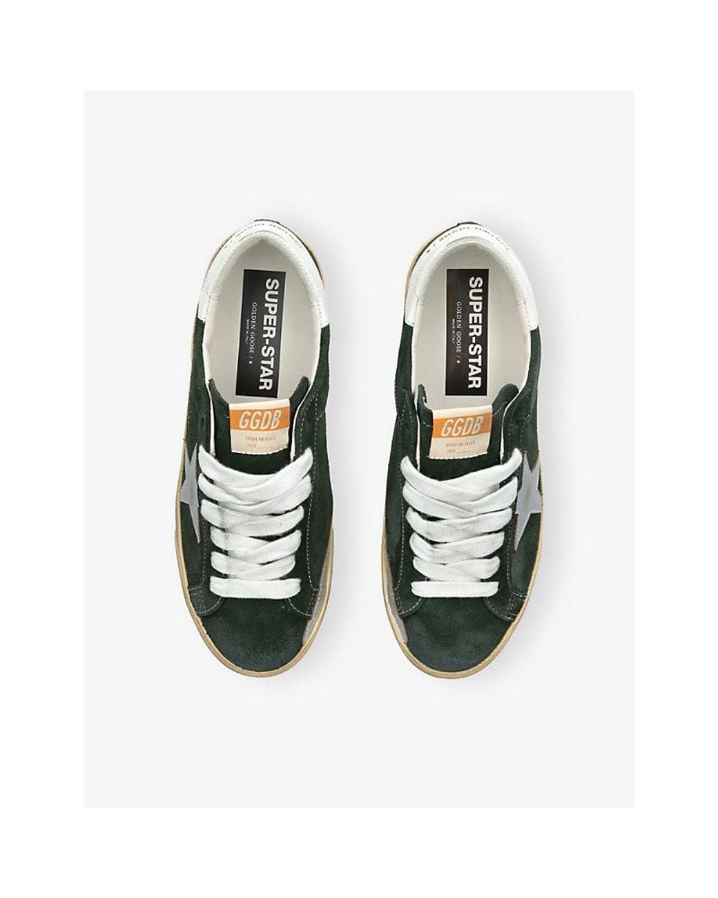 Golden Goose Deluxe Brand Green Super-Star Suede Trainers for men