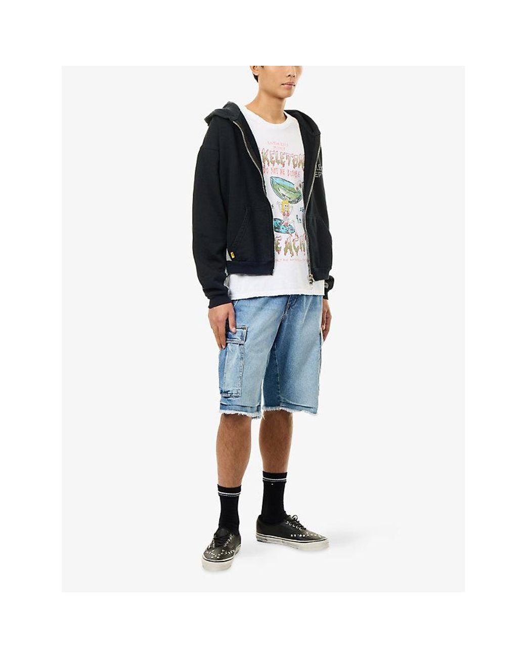 GALLERY DEPT. Blue Theo Cotton Denim Cargo Shorts for men