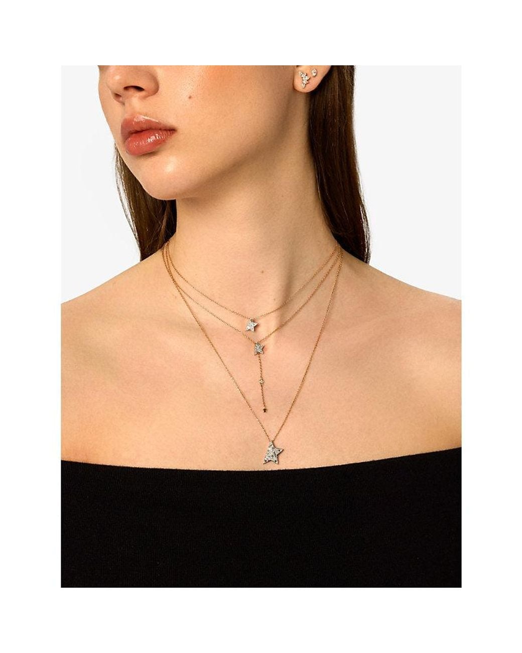 Kismet by Milka White Comet Mini 0.04Ct Diamond Pendant Necklace