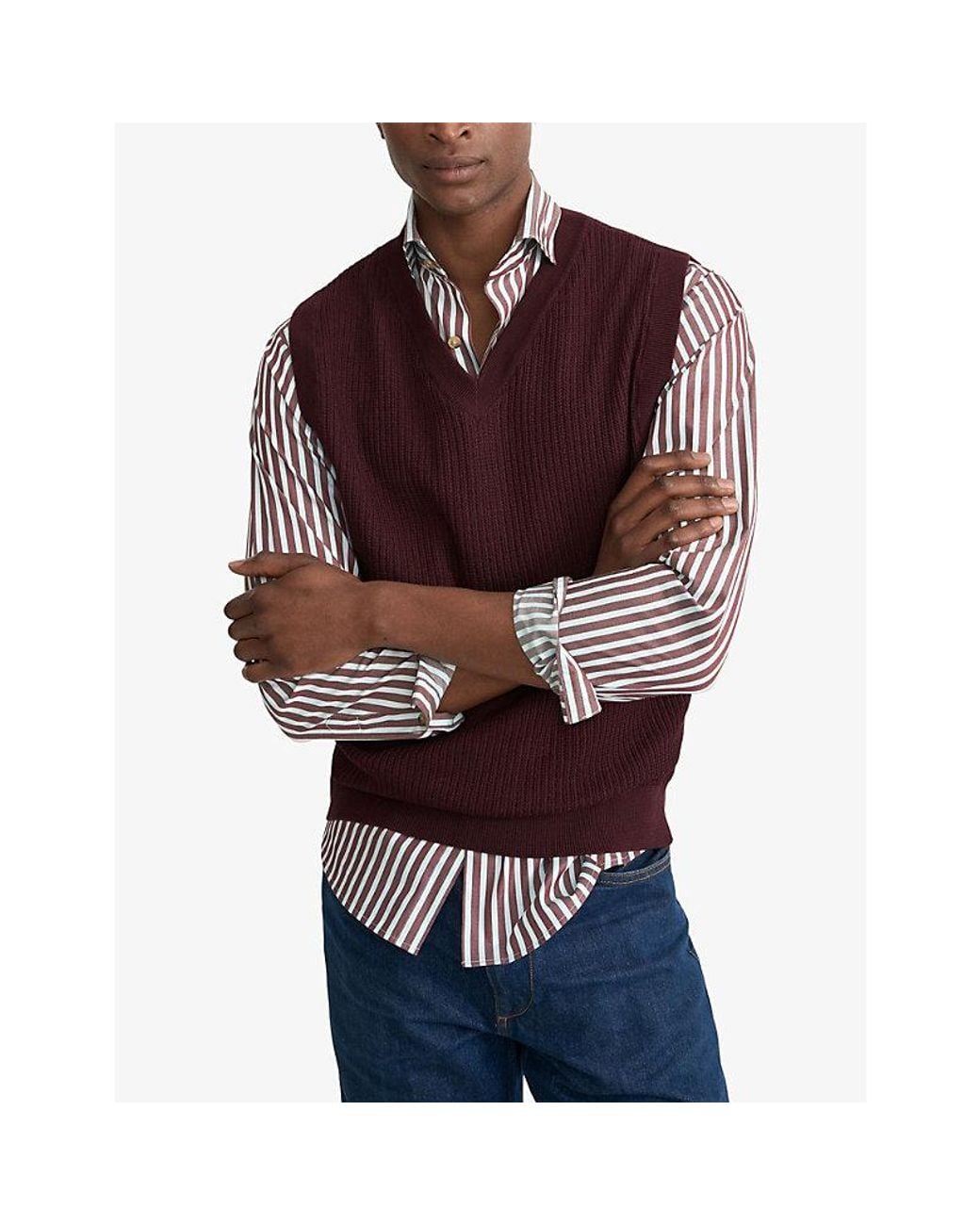 Eton of Sweden Purple Bengal-Striped Casual-Fit Cotton Shirt for men