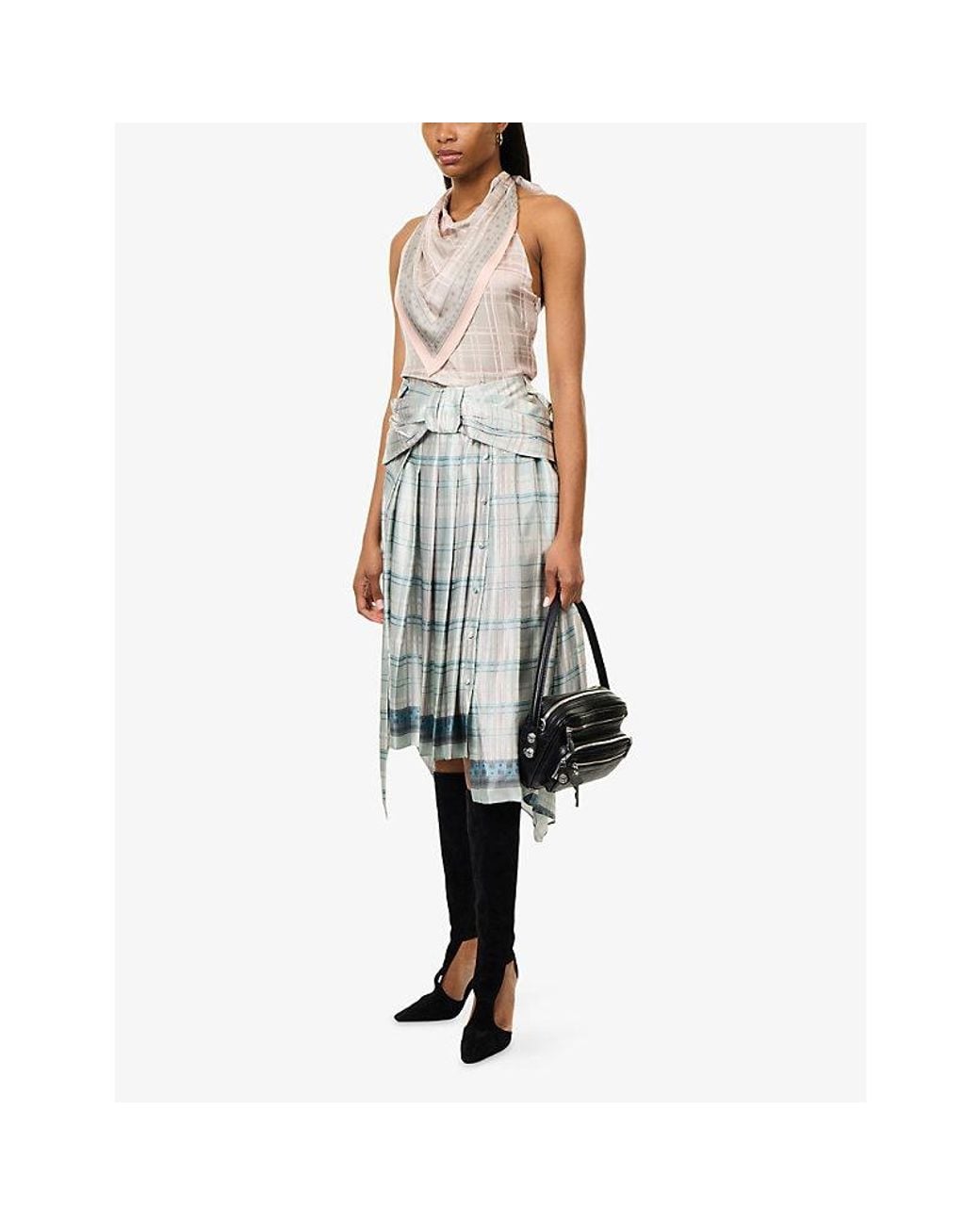 Acne Natural Satera Silk Scarf Top