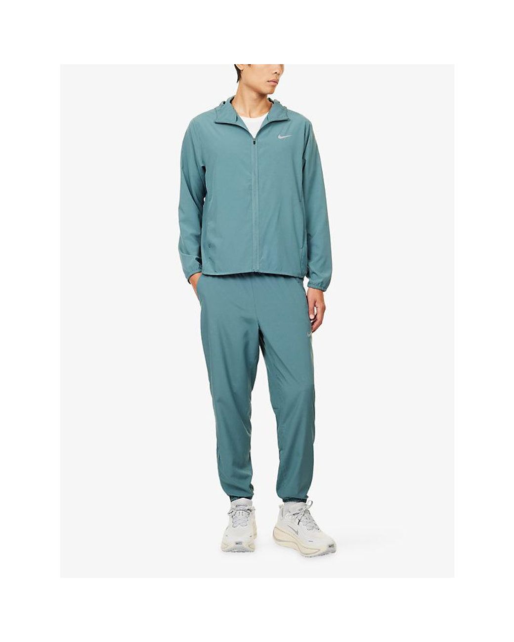 Nike Blue Dri-Fit Hooded Woven Jacket for men