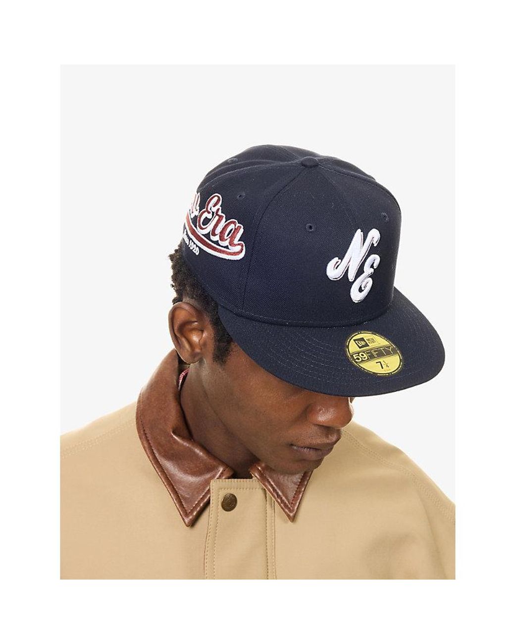 KTZ Blue 59Fifty Heritage Script Woven Baseball Cap