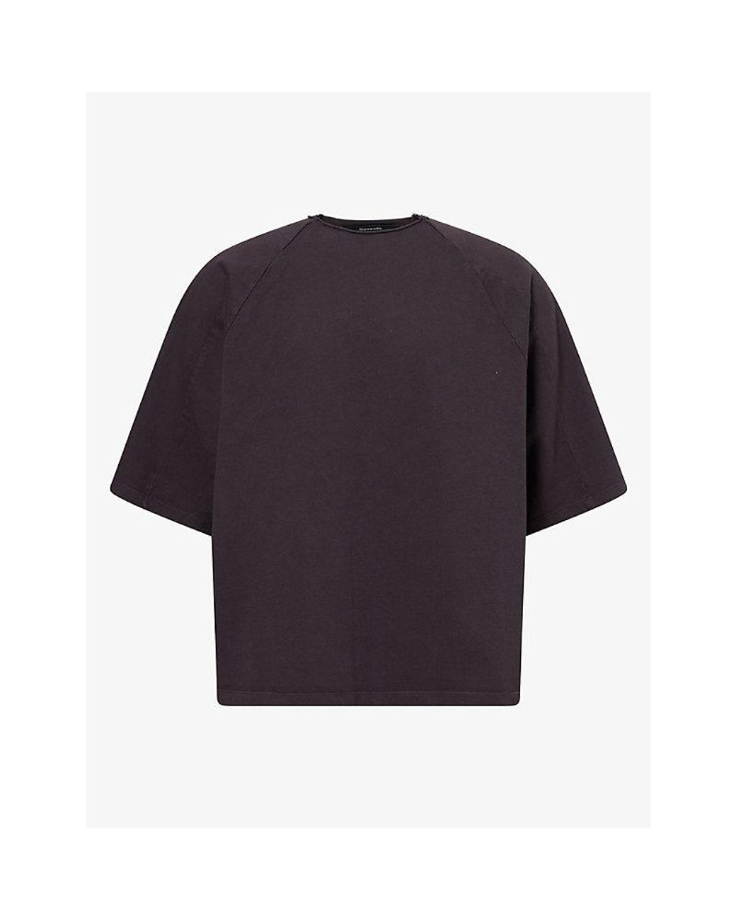 Seventh Blue Boxy-Fit Dropped-Shoulder Cotton T-Shirt for men