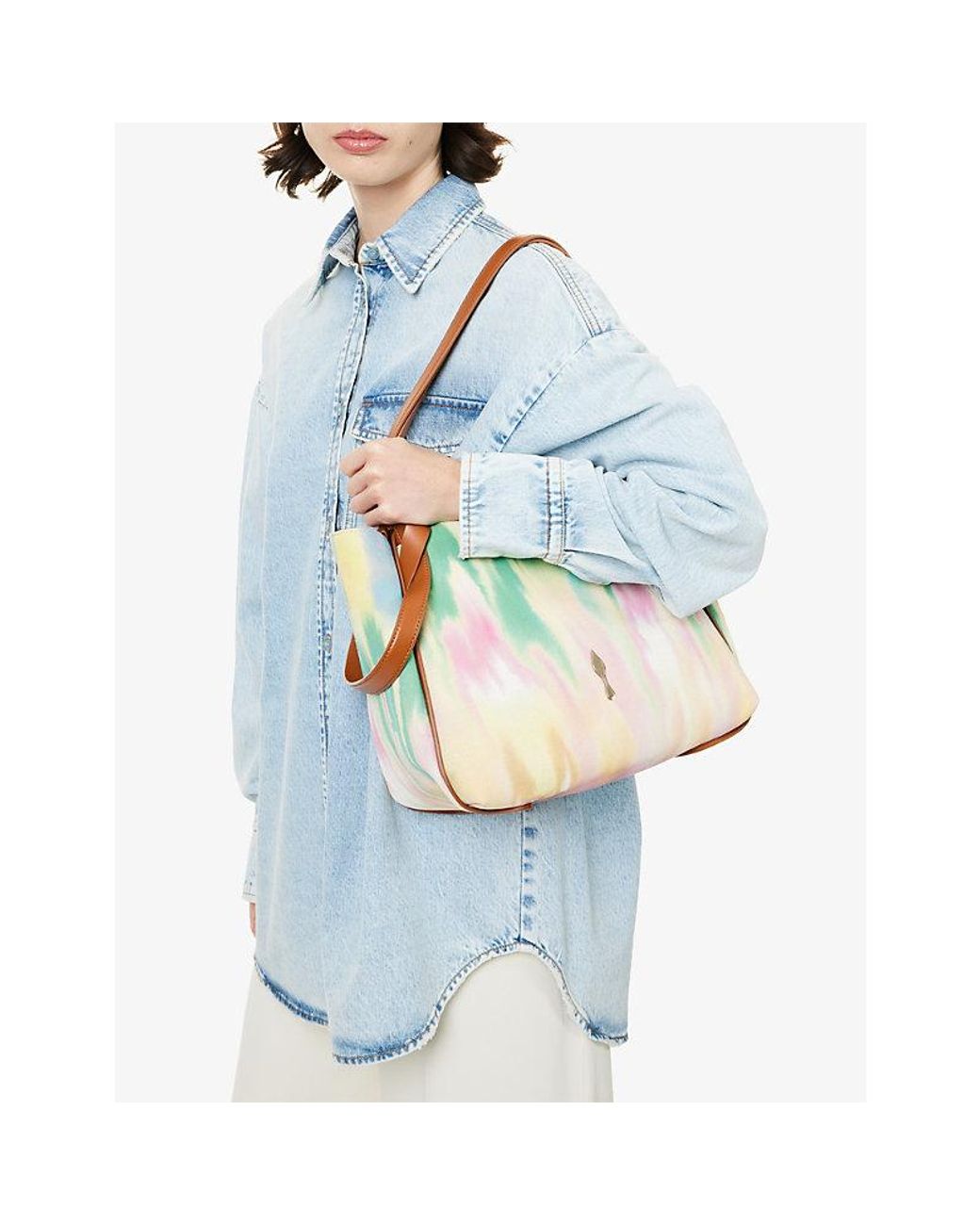 Christian Louboutin Multicolor Bettina Small Tie Dye Canvas Tote Bag