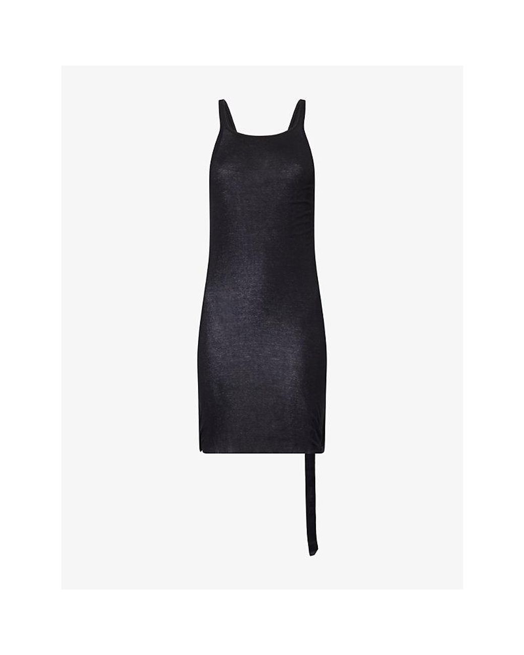 Rick Owens Blue Racerback Cotton Tank Top