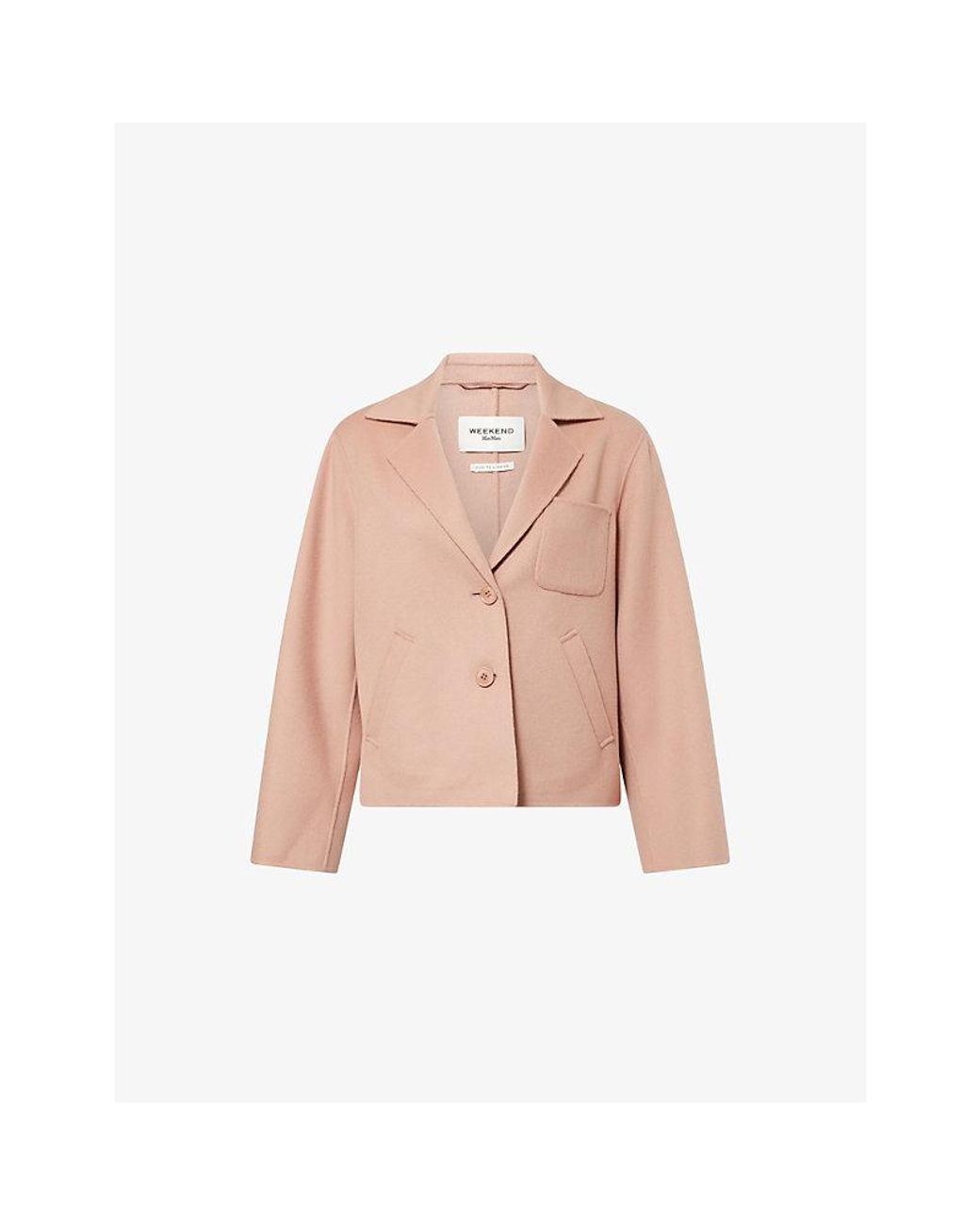 Weekend by Maxmara Pink Pelota Single-Breasted Wool Jacket