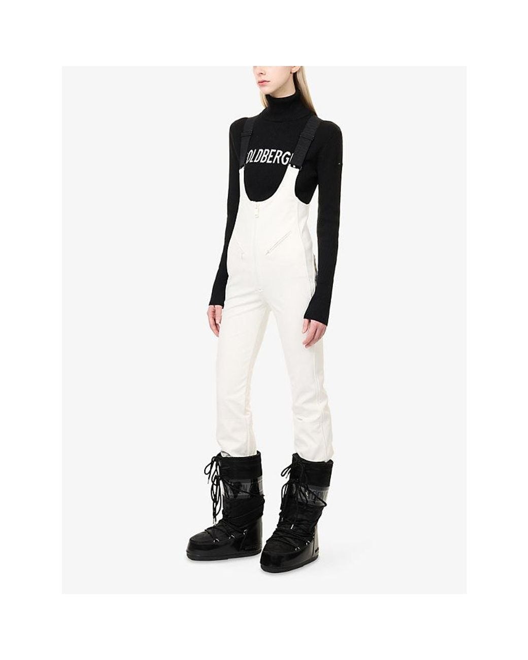 Goldbergh Black Fira Woven Knit Turtleneck Jumper