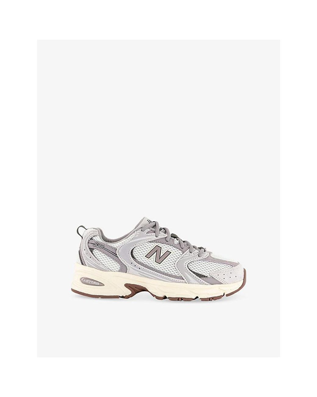 New Balance White Mr530 Leather And Mesh Trainers for men