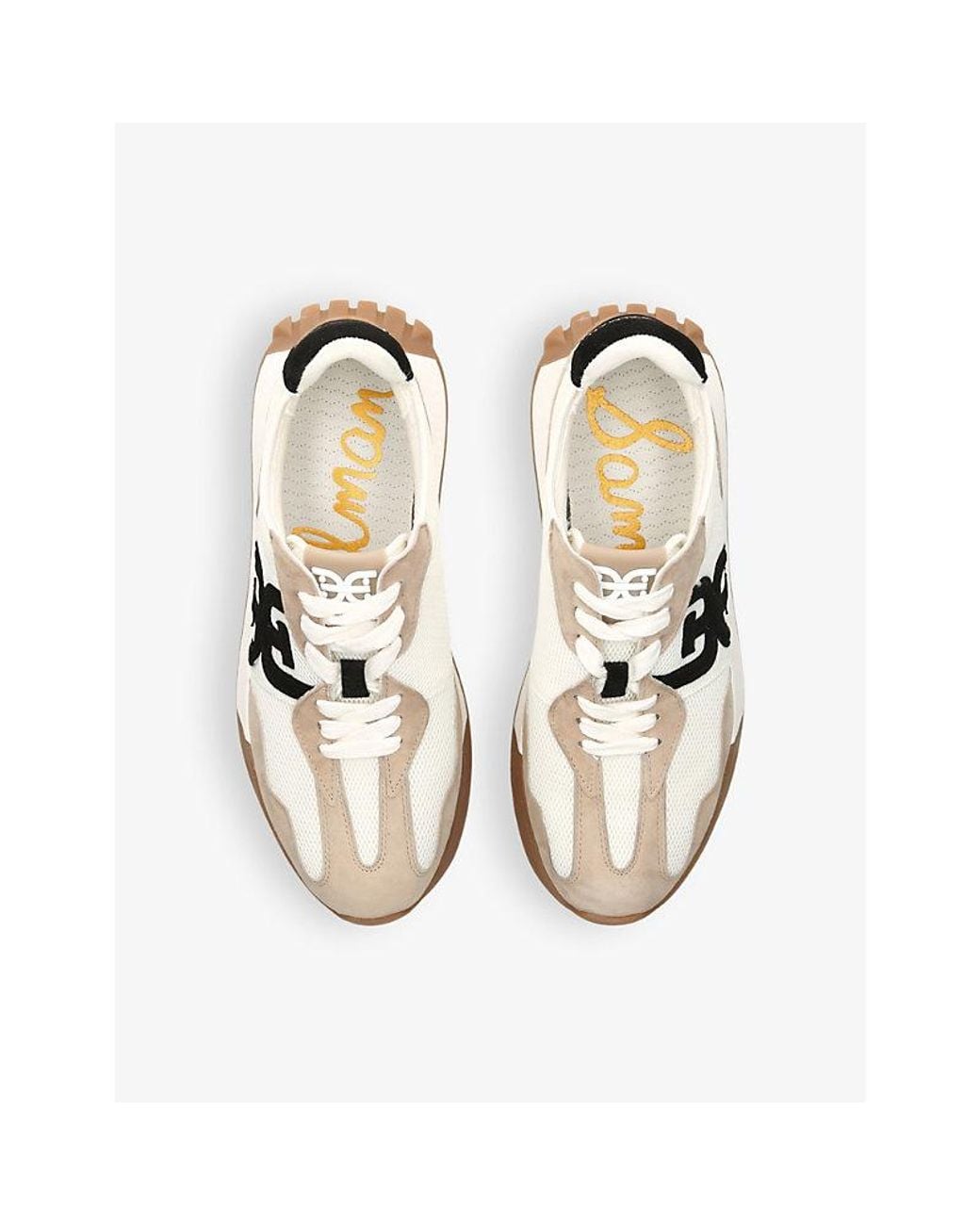Sam Edelman Multicolor Langley Suede And Mesh Low-Top Trainers