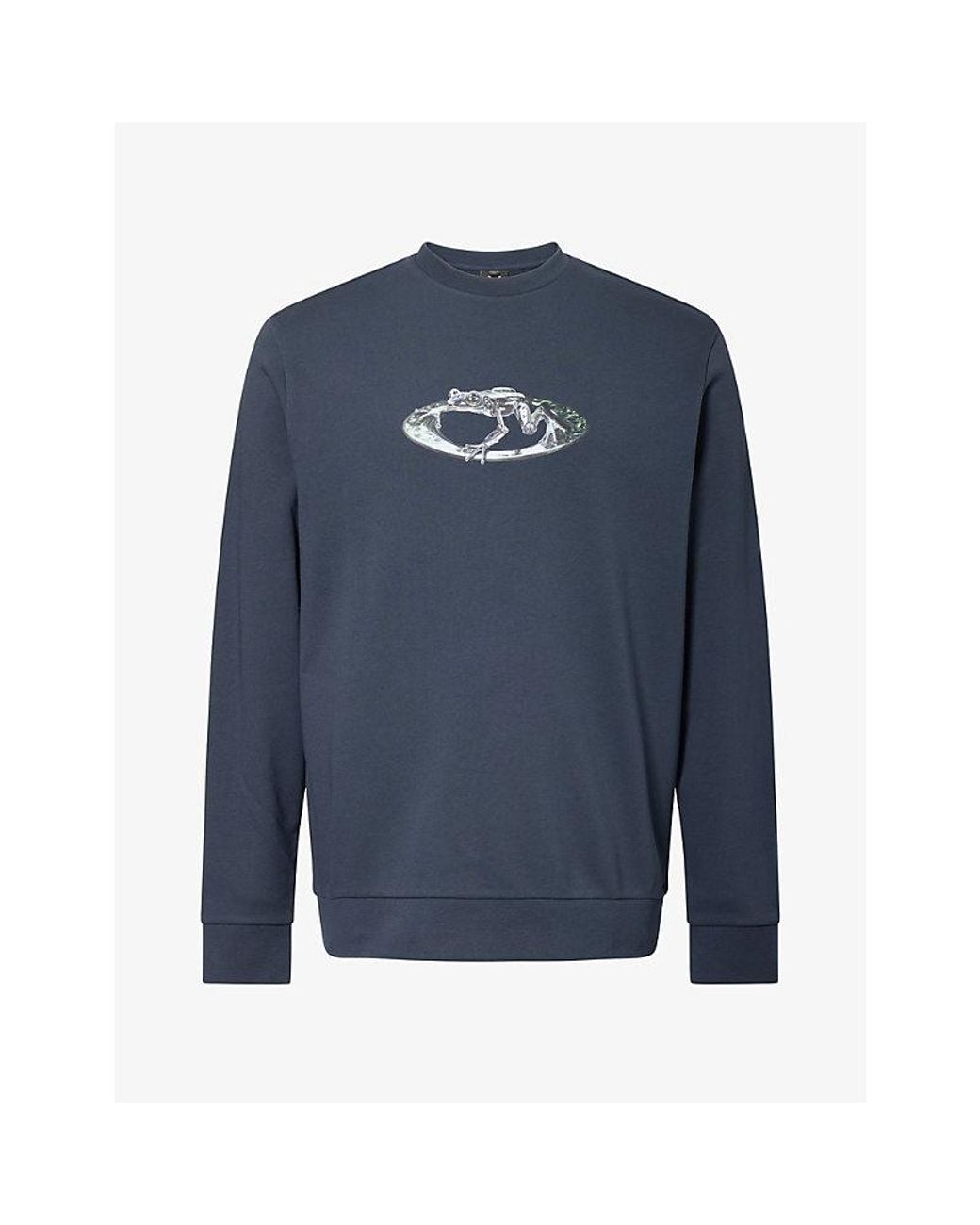 Oakley Blue Animatronic Frog Graphic Jersey Jumper for men