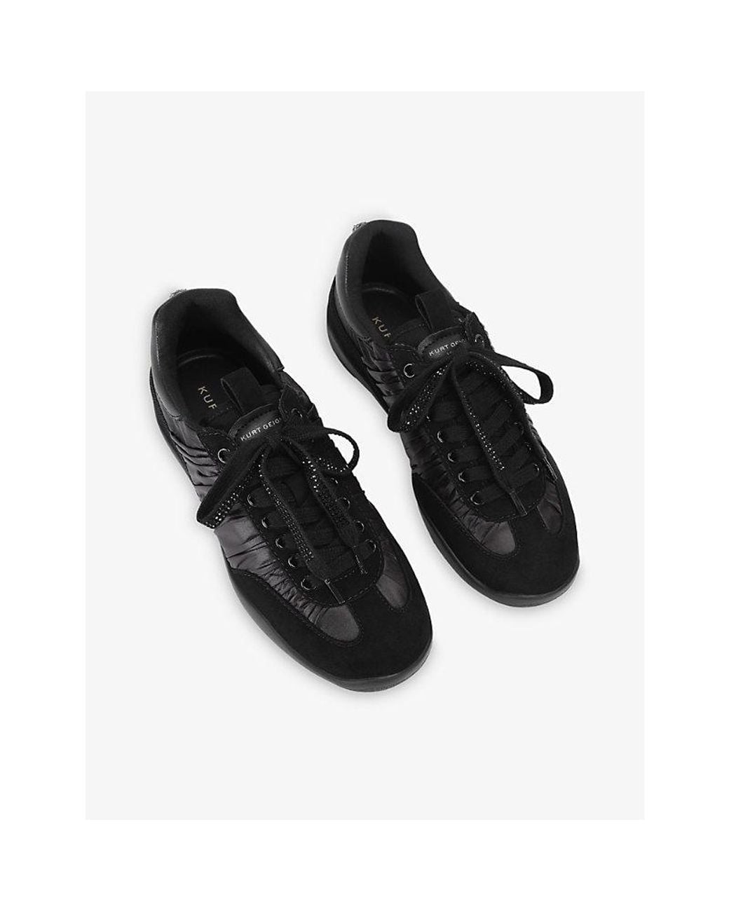 Kurt Geiger Black Royal Fabric And Suede Trainers