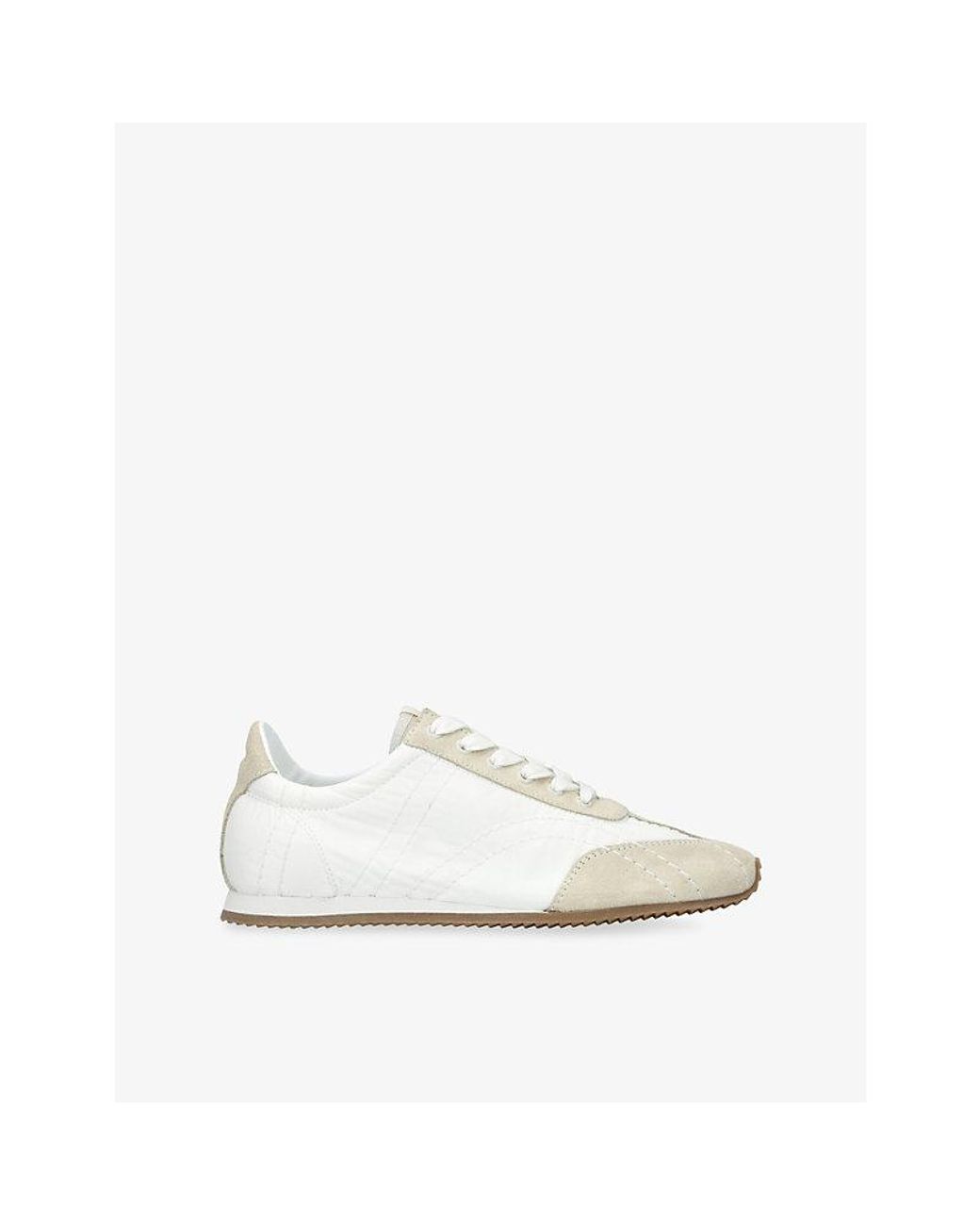 Totême White Flex Suede Trainers