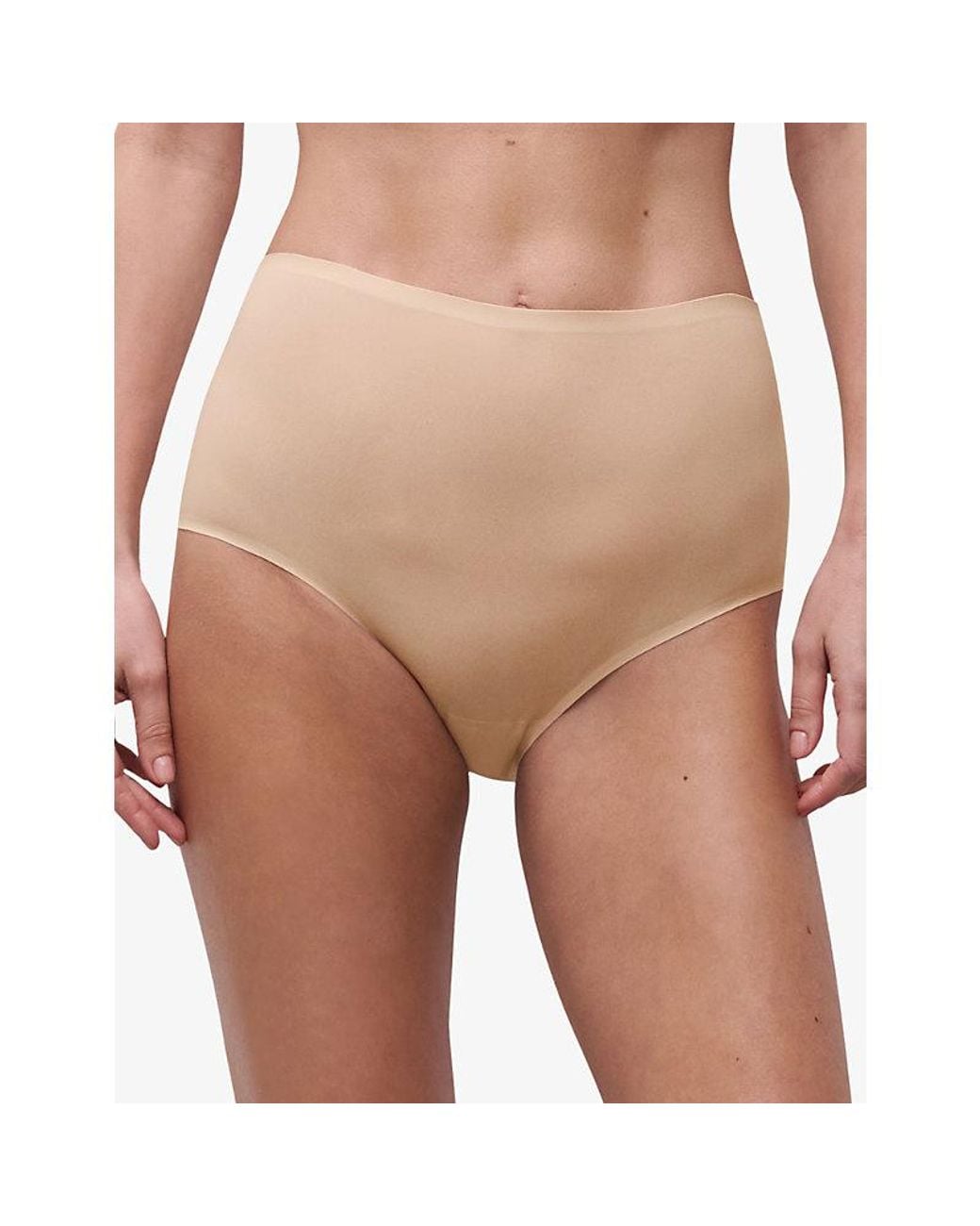 Chantelle White Ladies Cotton Check Soft Stretch Jersey Briefs