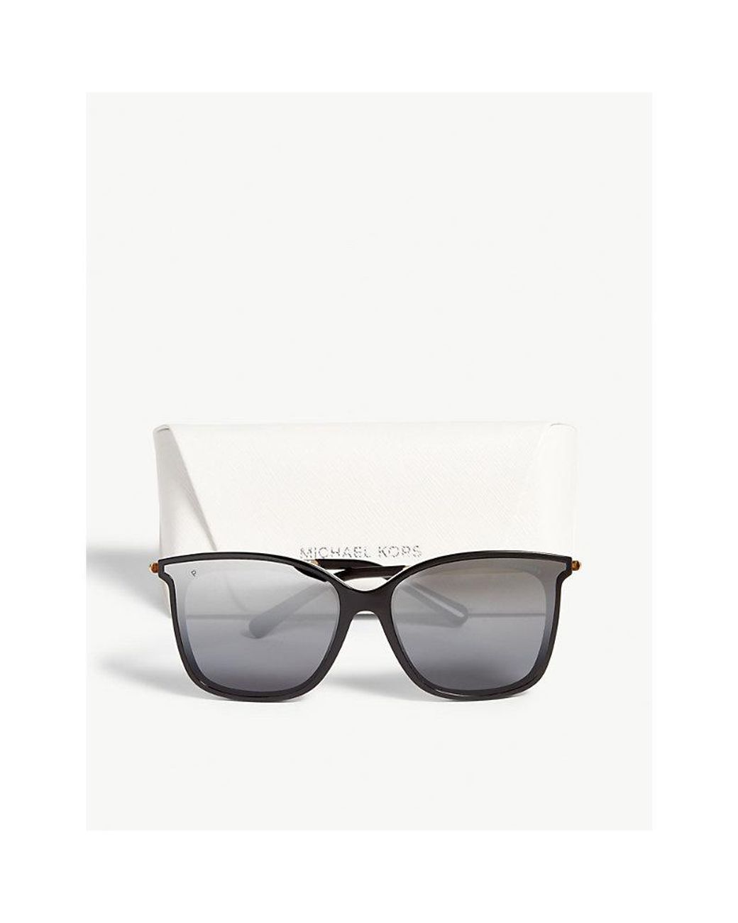Michael Kors Zermatt Square-frame Sunglasses in Gray | Lyst