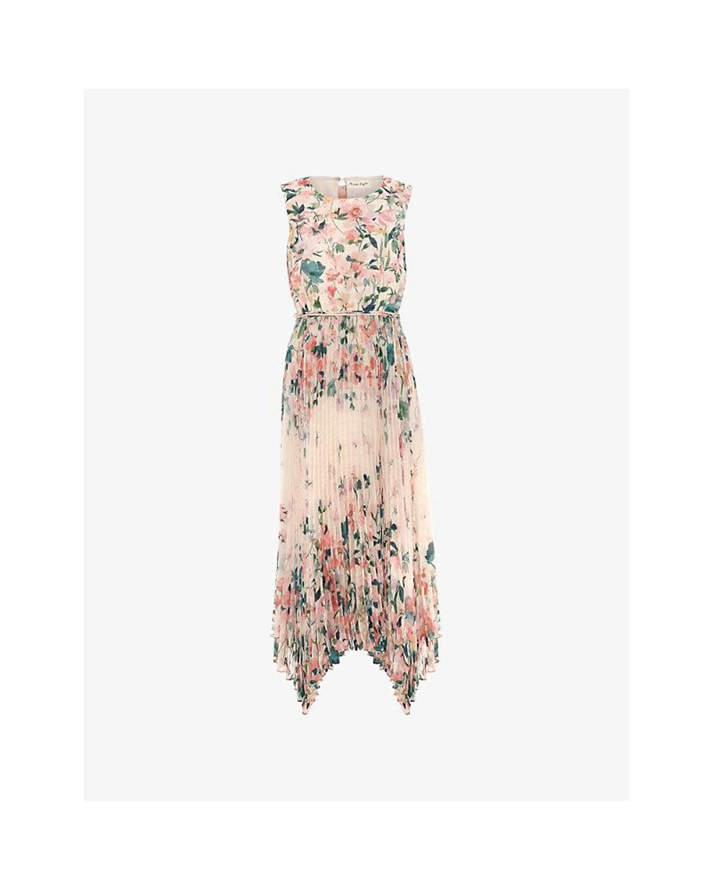 Phase Eight Metallic Georgiana Floral-Print Stretch-Woven Midi Dress