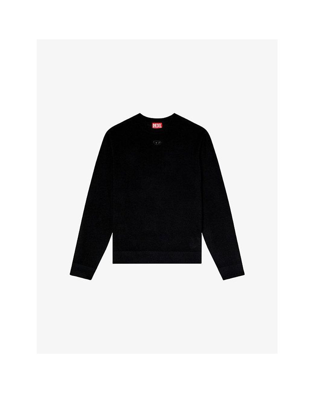 DIESEL Black K-Valiam Cut-Out Wool Jumper for men