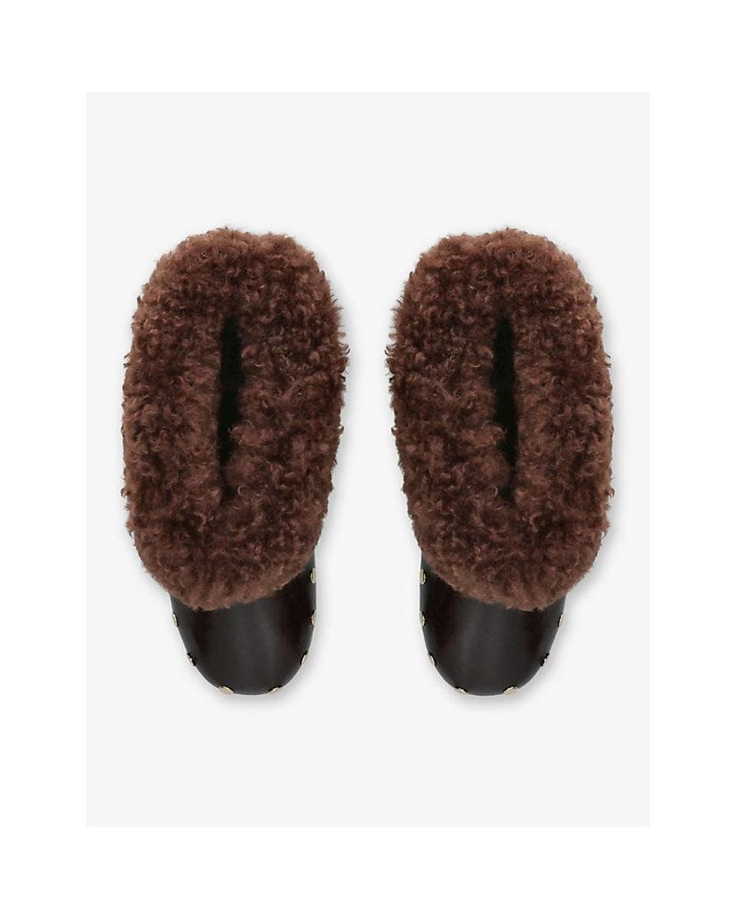 Ganni Brown Jenny Low Faux Fur Boots