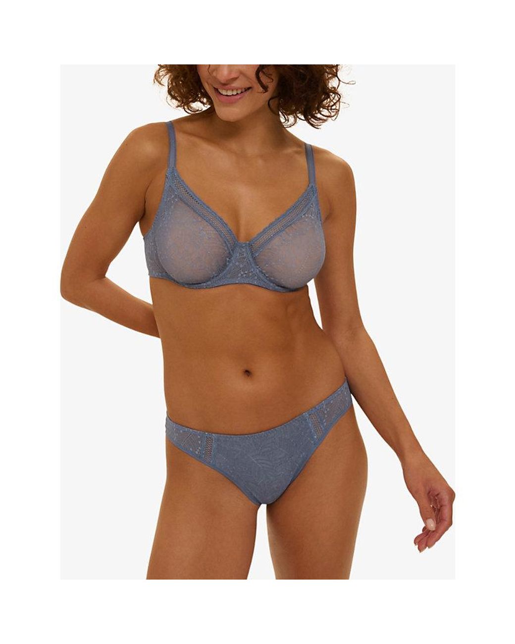 Simone Perele Black Comete Underwire Stretch-Lace And Mesh Bra