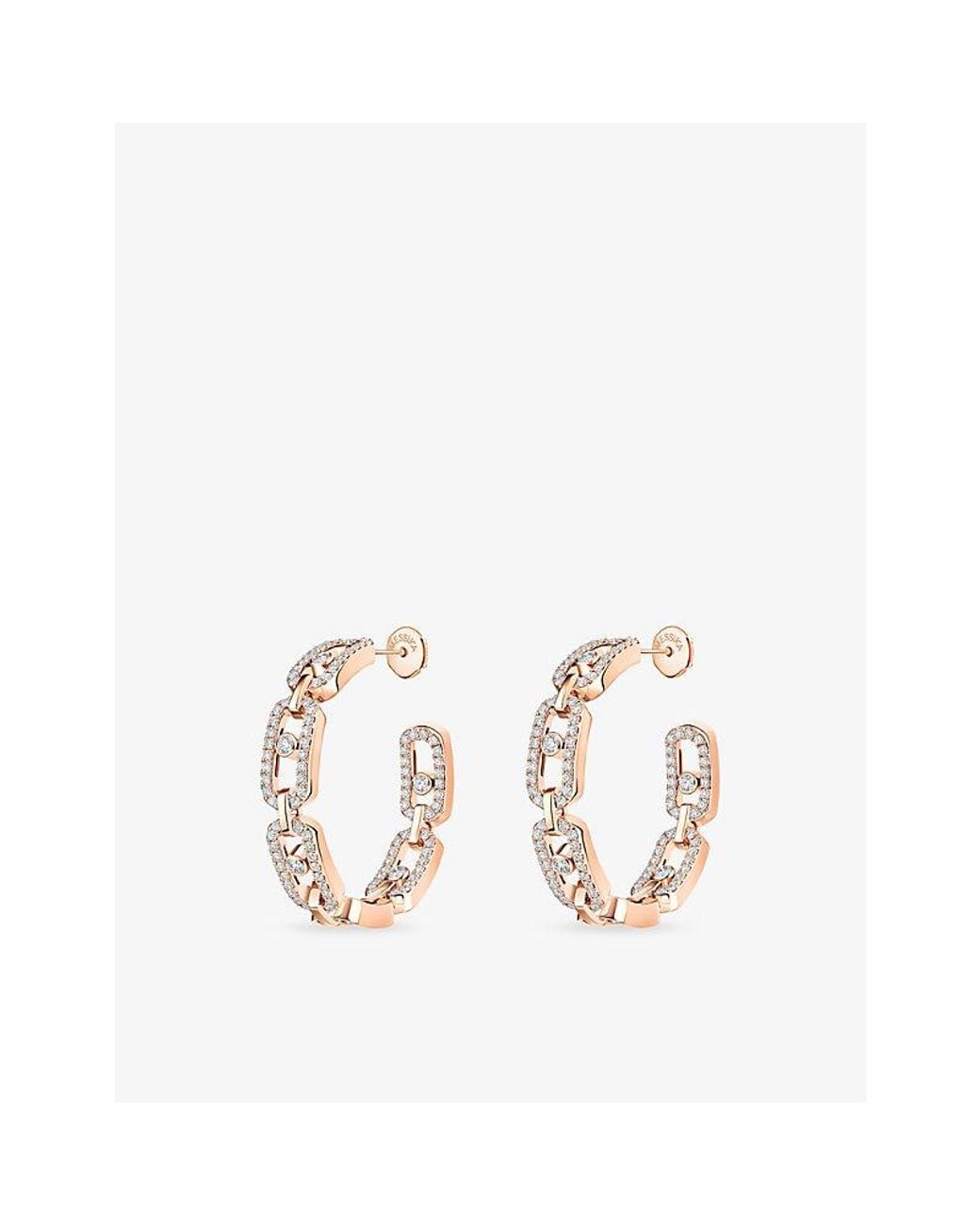 Messika Metallic Move Link 18Ct And 0.86Ct Diamond Earrings