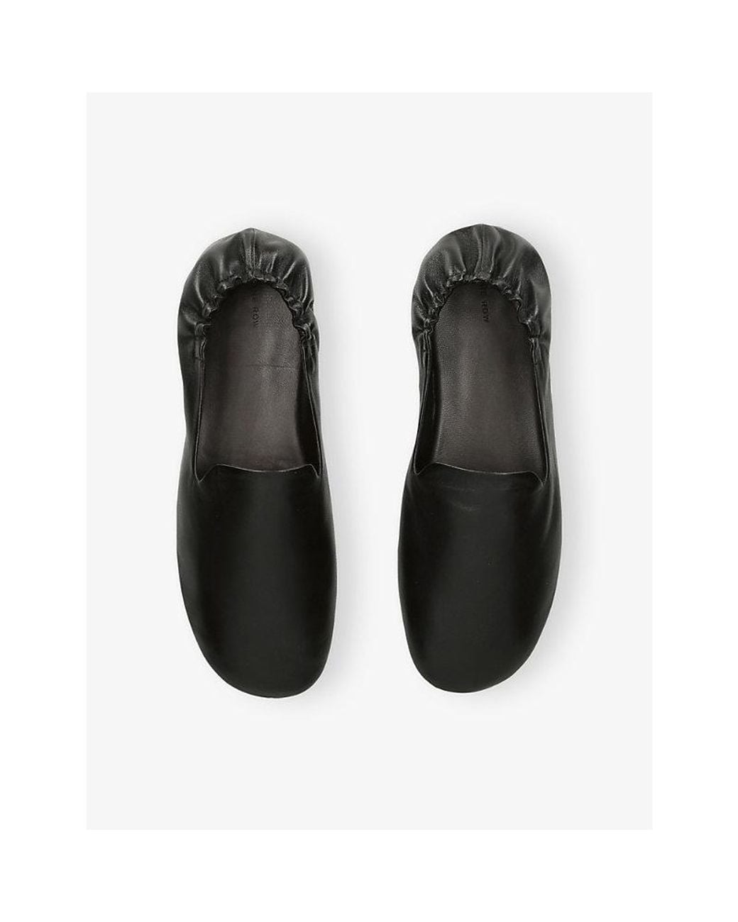 The Row Black Casa Leather Slipper