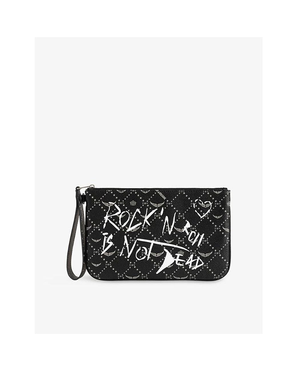 Zadig & Voltaire Black Z Monogram Faux-Leather Pouch